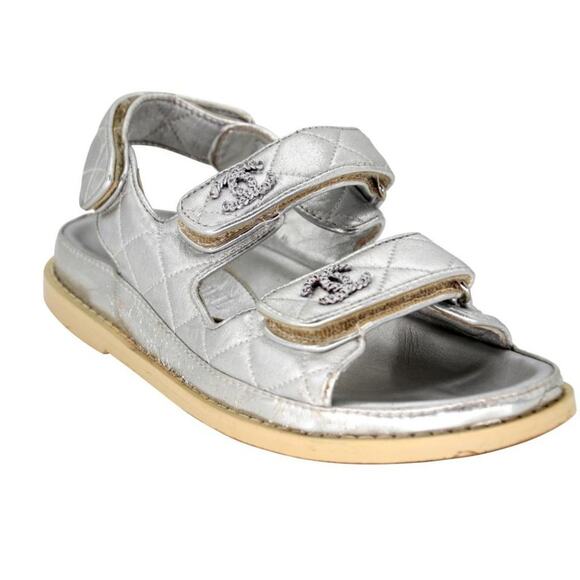 Chanel Cc Logo Dad 35 Quilted Leather Sandals CC-0916N-0007 - Picture 7 of 12